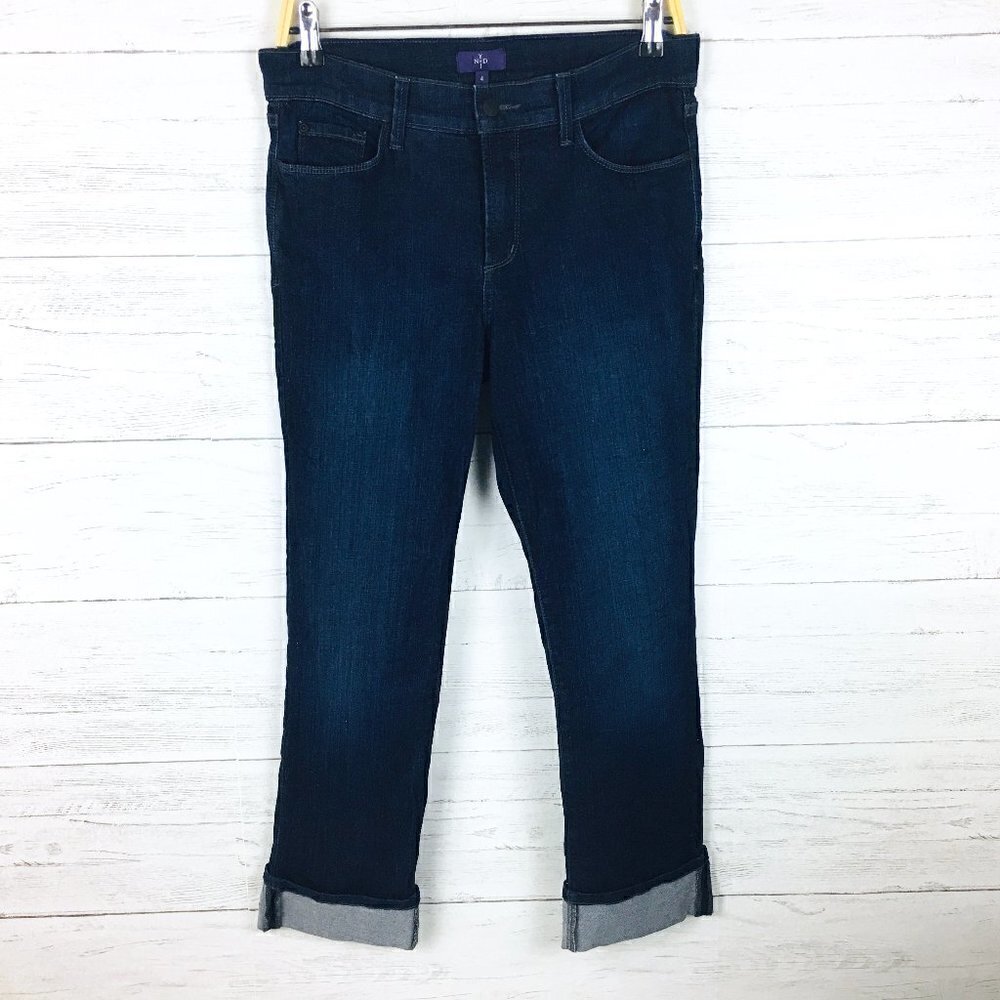 NYDJ Women's Cuffed Ankle Jeans Dark Wash